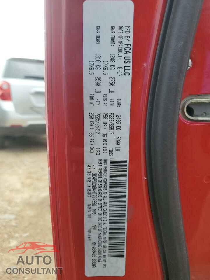 DODGE JOURNEY 2017 - 3C4PDCAB4HT707556