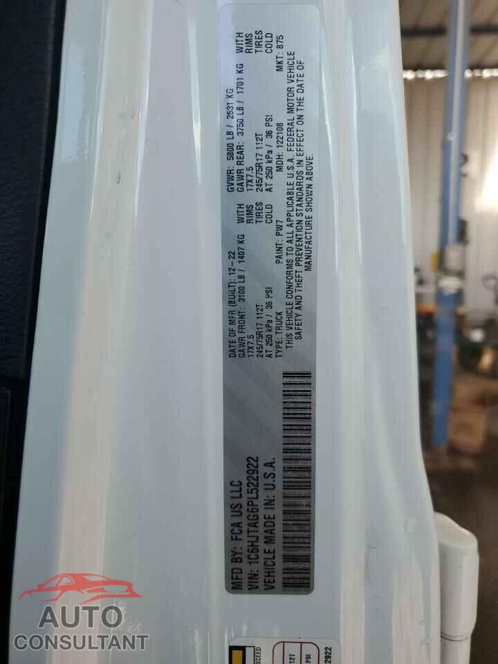 JEEP GLADIATOR 2023 - 1C6HJTAG6PL522922