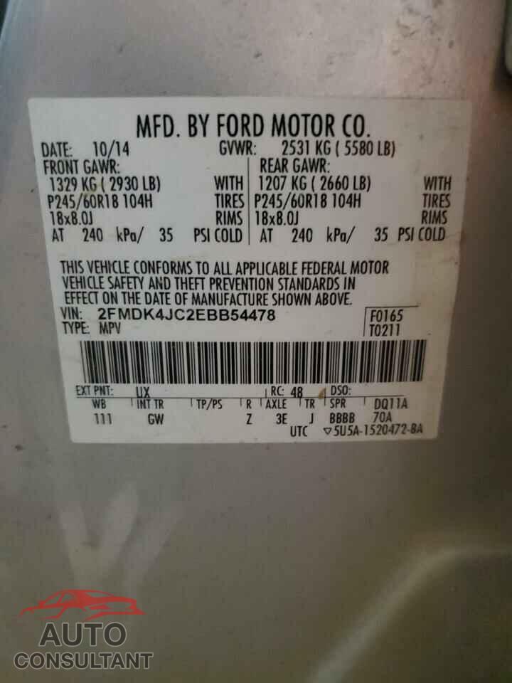 FORD EDGE 2014 - 2FMDK4JC2EBB54478