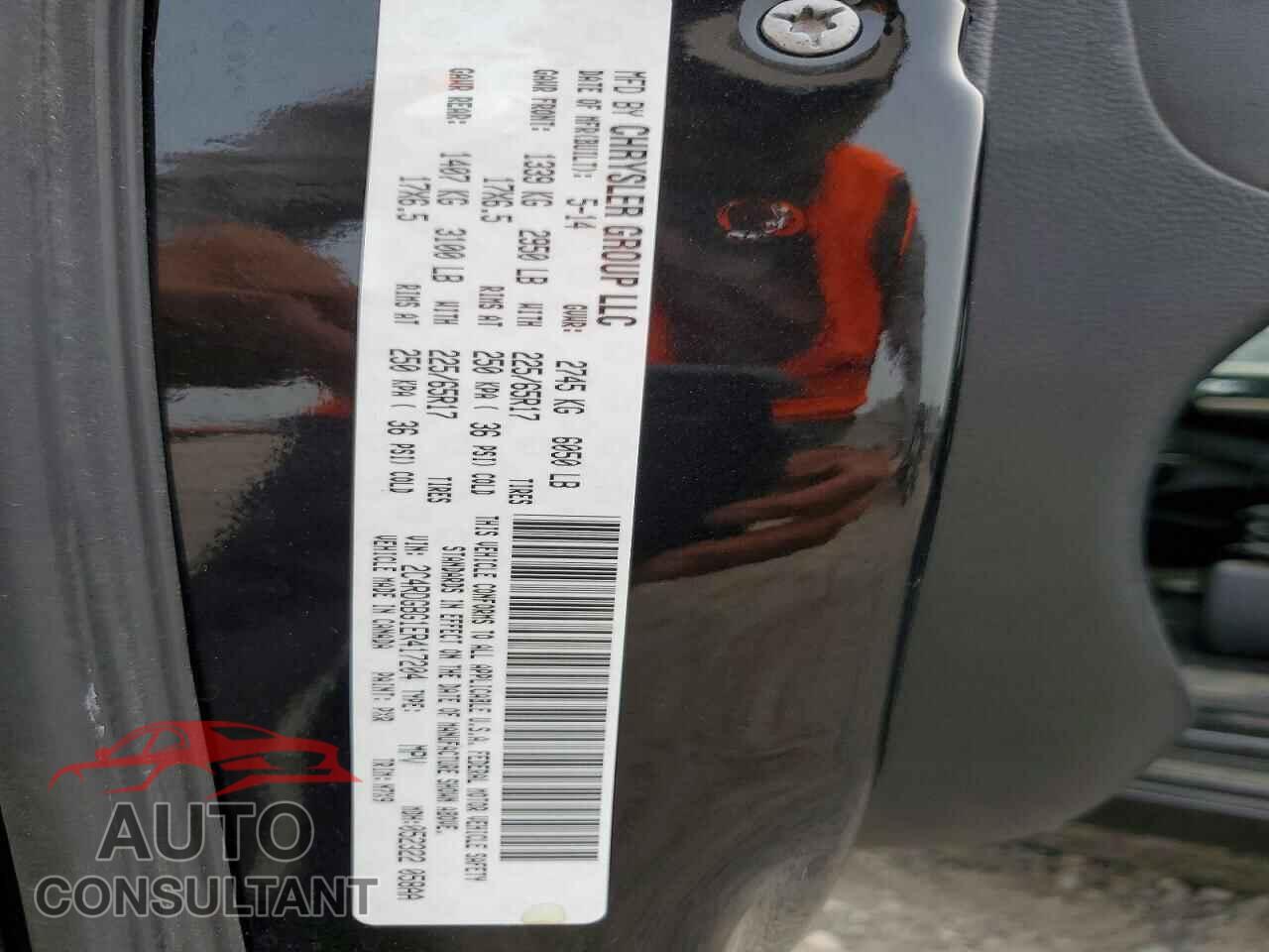 DODGE CARAVAN 2014 - 2C4RDGBG1ER417204