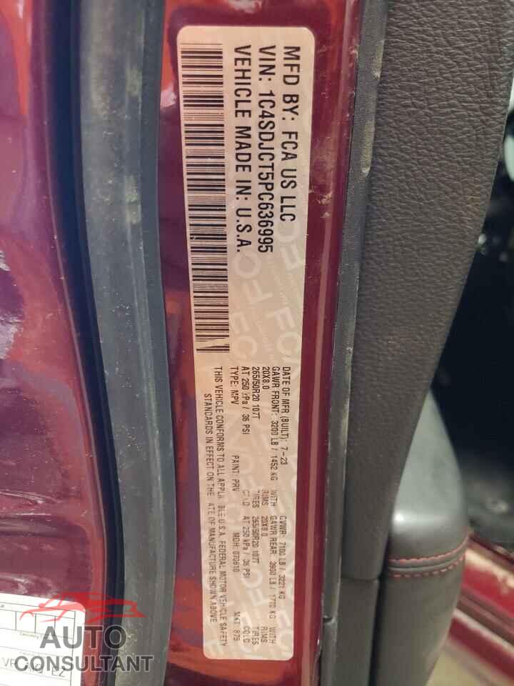 DODGE DURANGO 2023 - 1C4SDJCT5PC636995