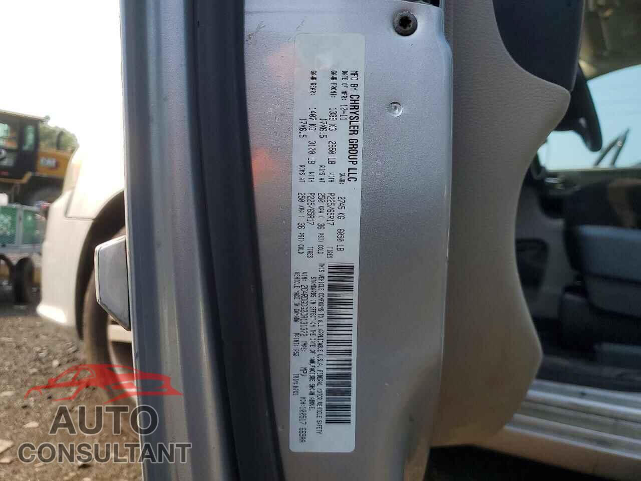 DODGE CARAVAN 2012 - 2C4RDGDG2CR131372