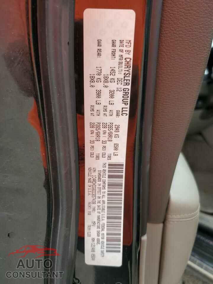 DODGE DURANGO 2013 - 1C4RDHDG6DC657438