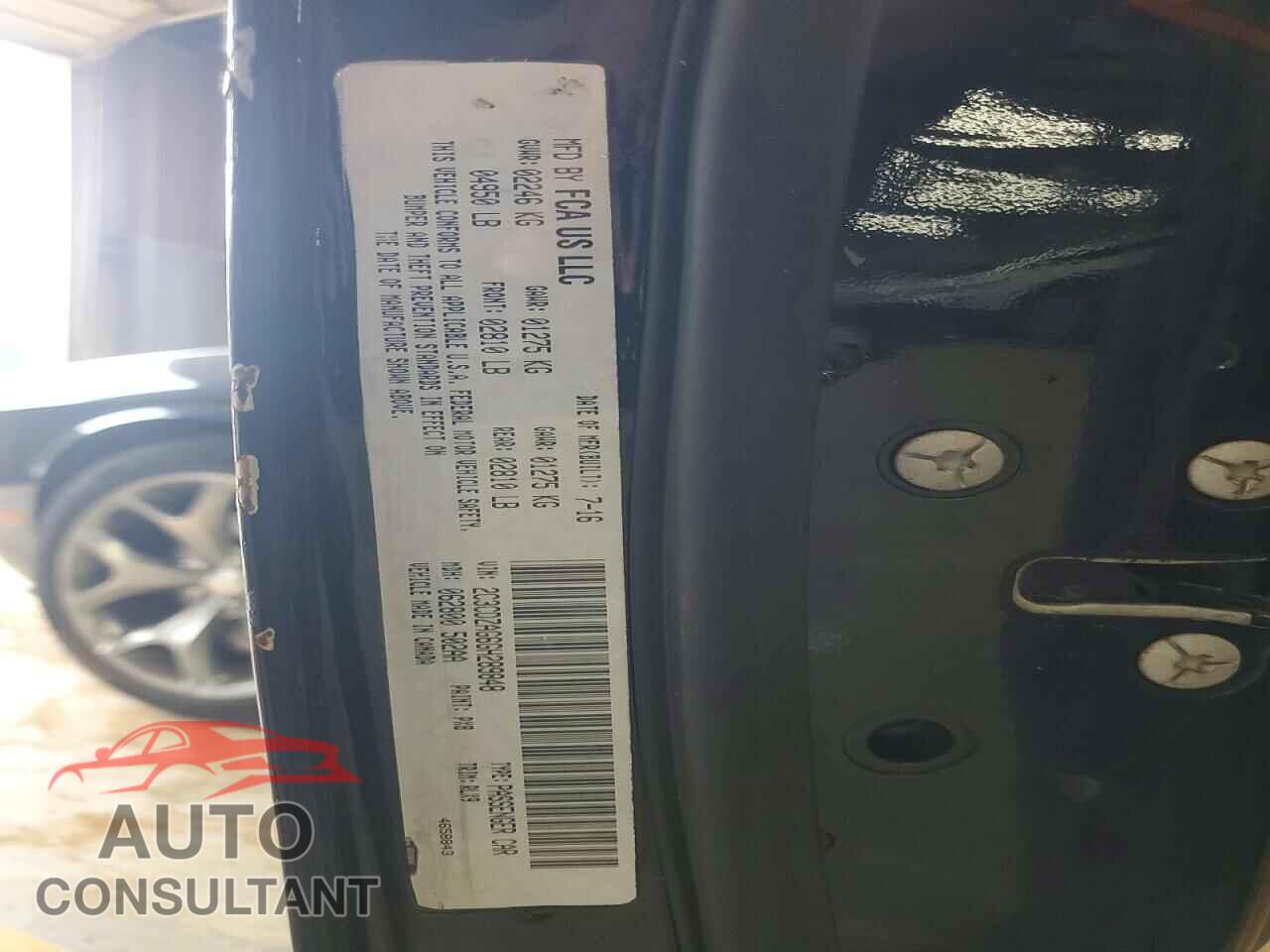 DODGE CHALLENGER 2016 - 2C3CDZAG6GH289848