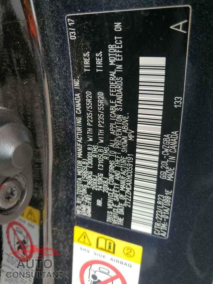 LEXUS RX350 2017 - 2T2ZZMCAXHC059191