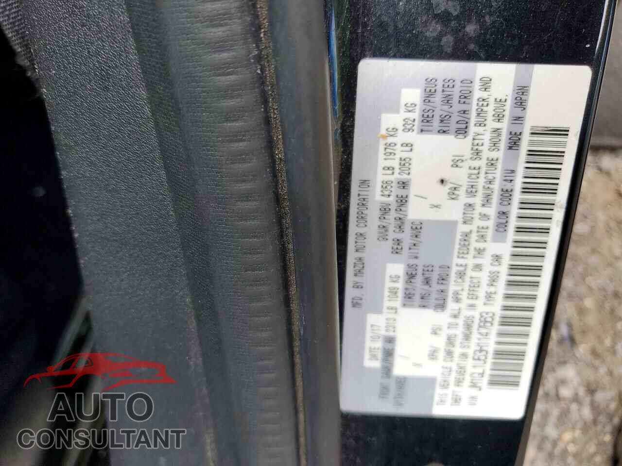 MAZDA 6 2017 - JM1GL1U53H1147663