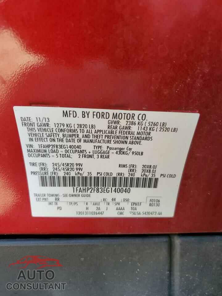 FORD TAURUS 2014 - 1FAHP2F83EG140040