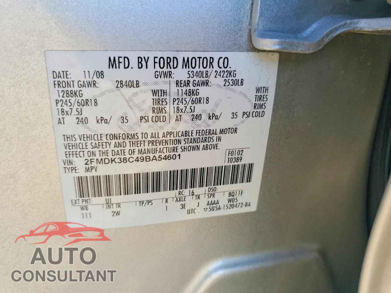 FORD EDGE 2009 - 2FMDK38C49BA54601