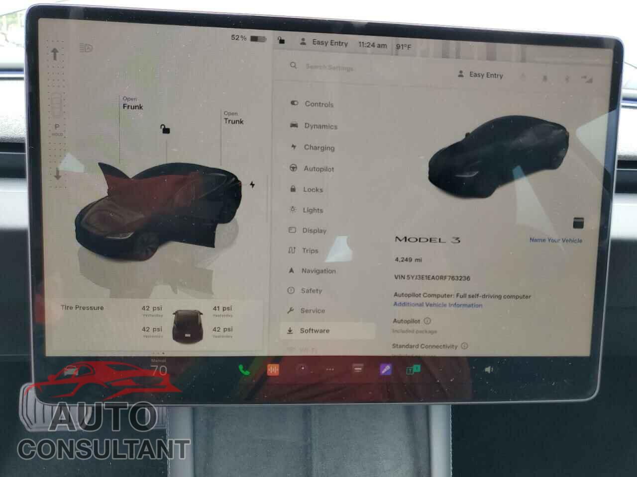TESLA MODEL 3 2024 - 5YJ3E1EA0RF763236