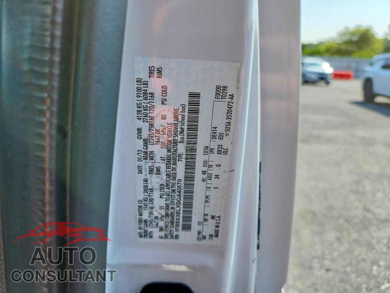 FORD ECONOLINE 2013 - 1FBSS3BLXDDA40570