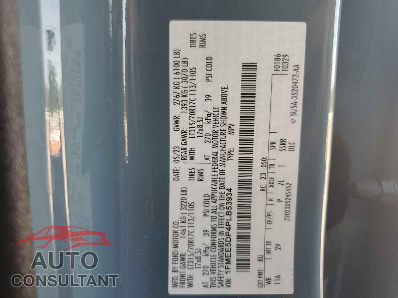 FORD BRONCO 2023 - 1FMEE5DP4PLB53934