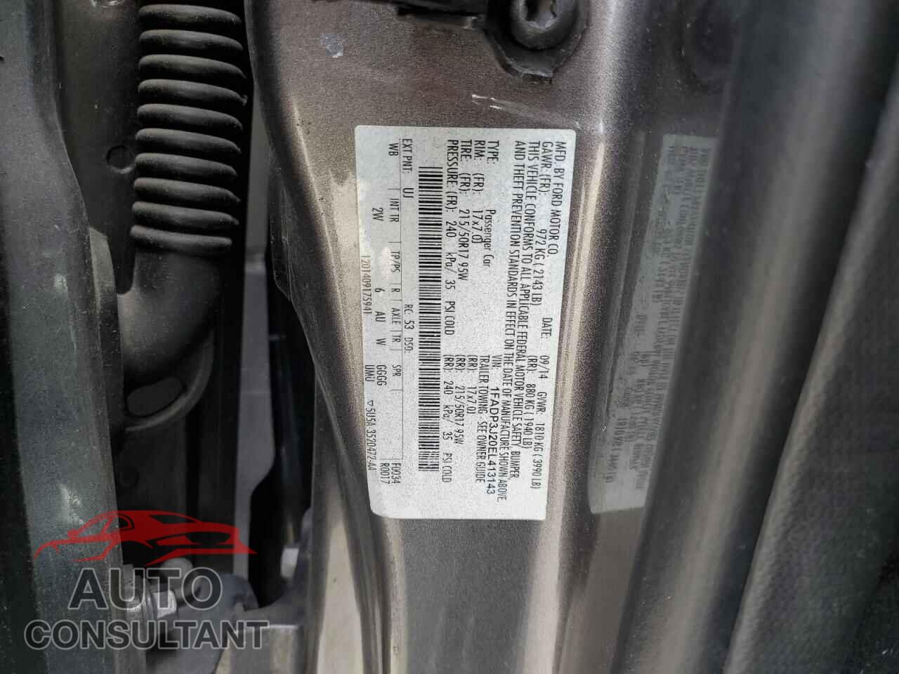 FORD FOCUS 2014 - 1FADP3J20EL413143