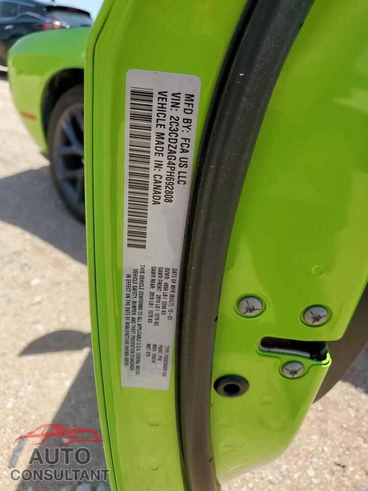 DODGE CHALLENGER 2023 - 2C3CDZAG4PH692808