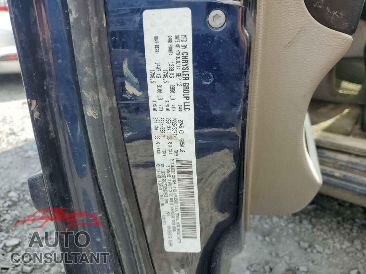 DODGE CARAVAN 2013 - 2C4RDGDG7DR567099