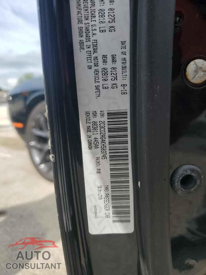 DODGE CHALLENGER 2019 - 2C3CDZAG4KH503745