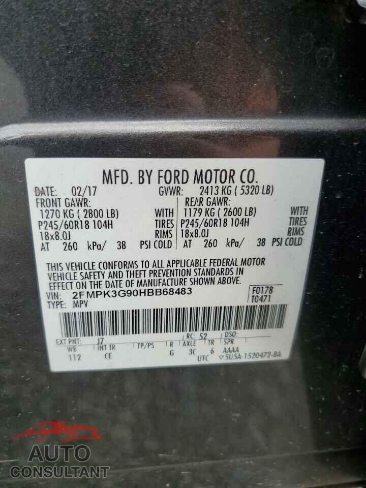 FORD EDGE 2017 - 2FMPK3G90HBB68483