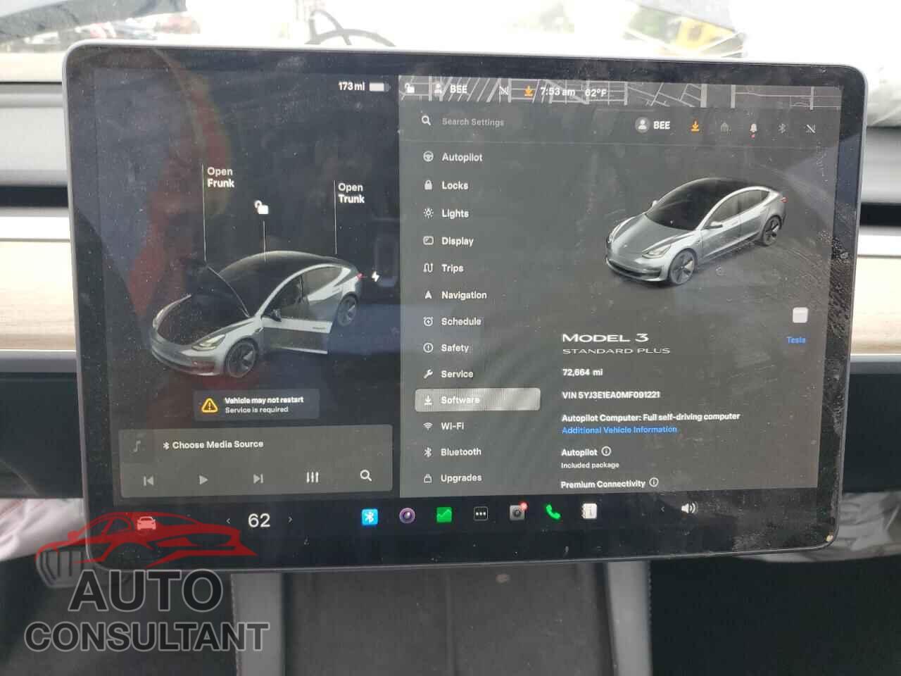 TESLA MODEL 3 2021 - 5YJ3E1EA0MF091221