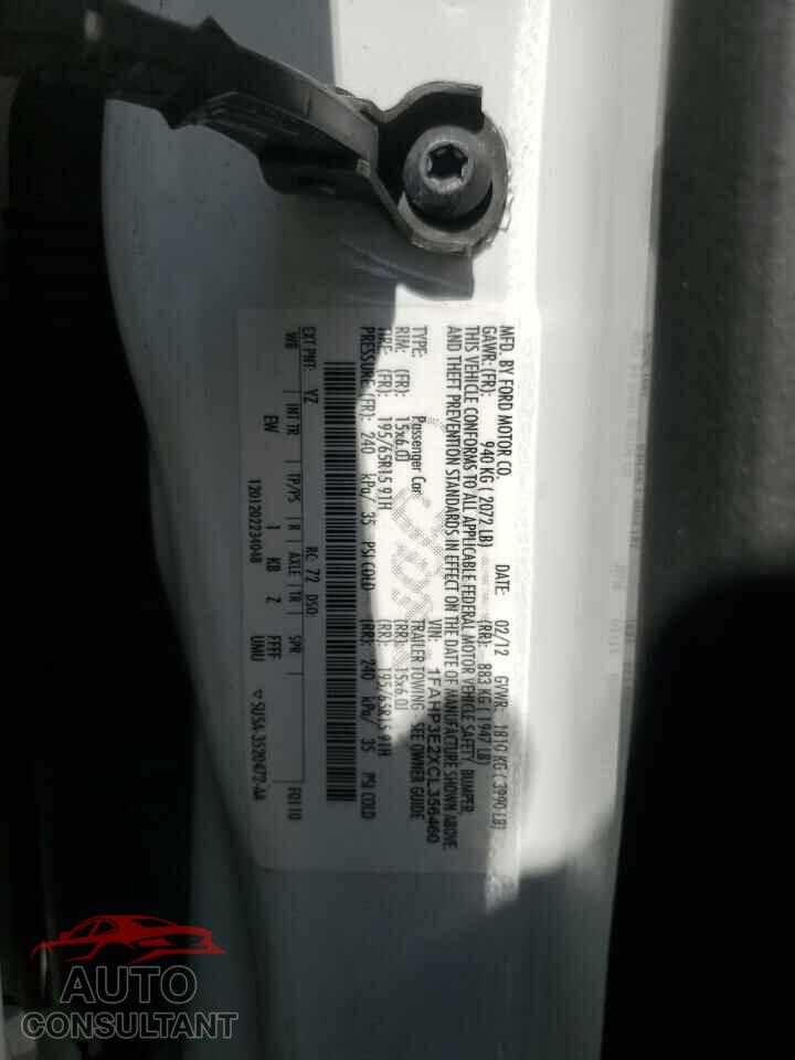 FORD FOCUS 2012 - 1FAHP3E2XCL356460