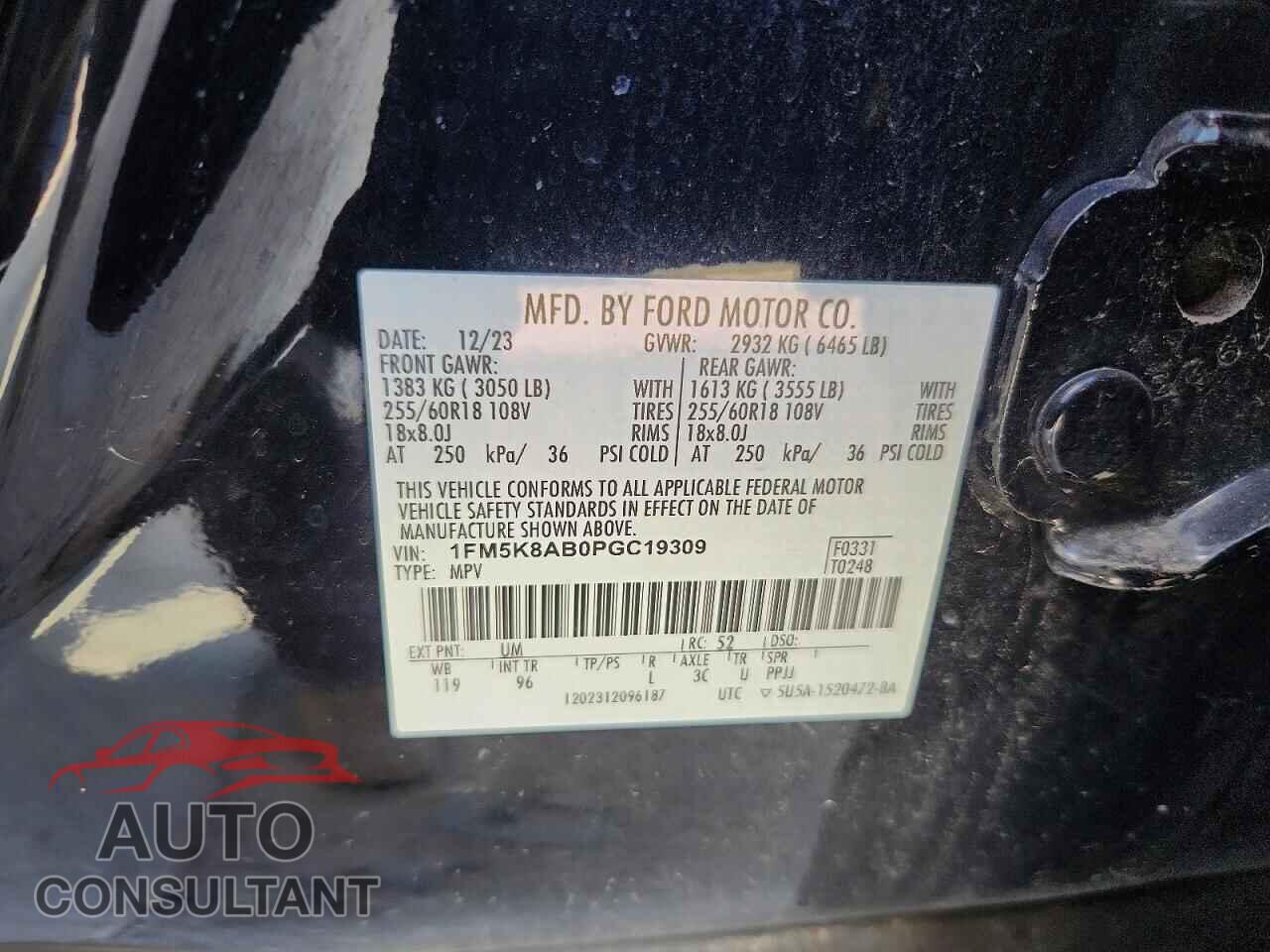 FORD EXPLORER 2023 - 1FM5K8AB0PGC19309