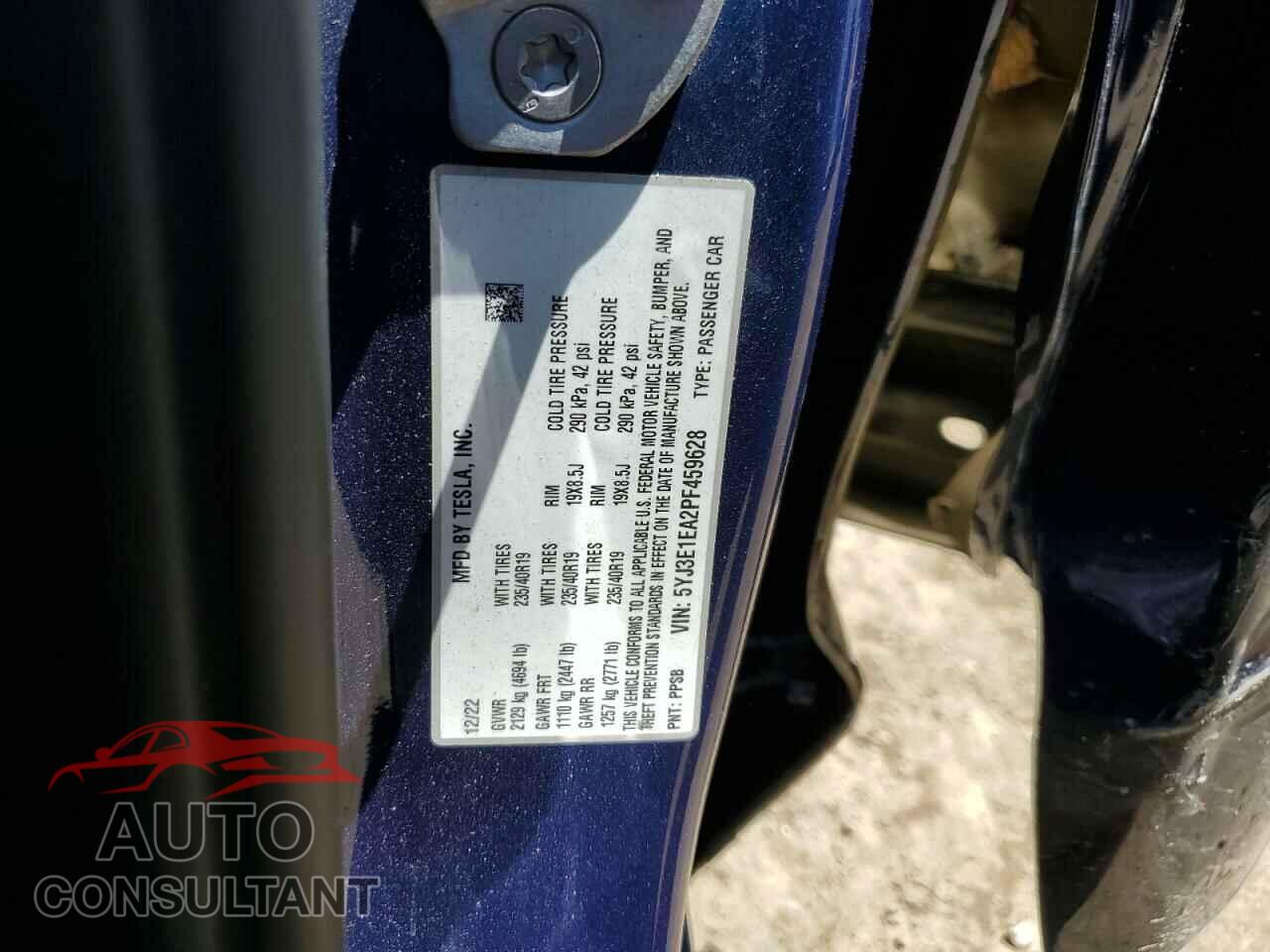 TESLA MODEL 3 2023 - 5YJ3E1EA2PF459628