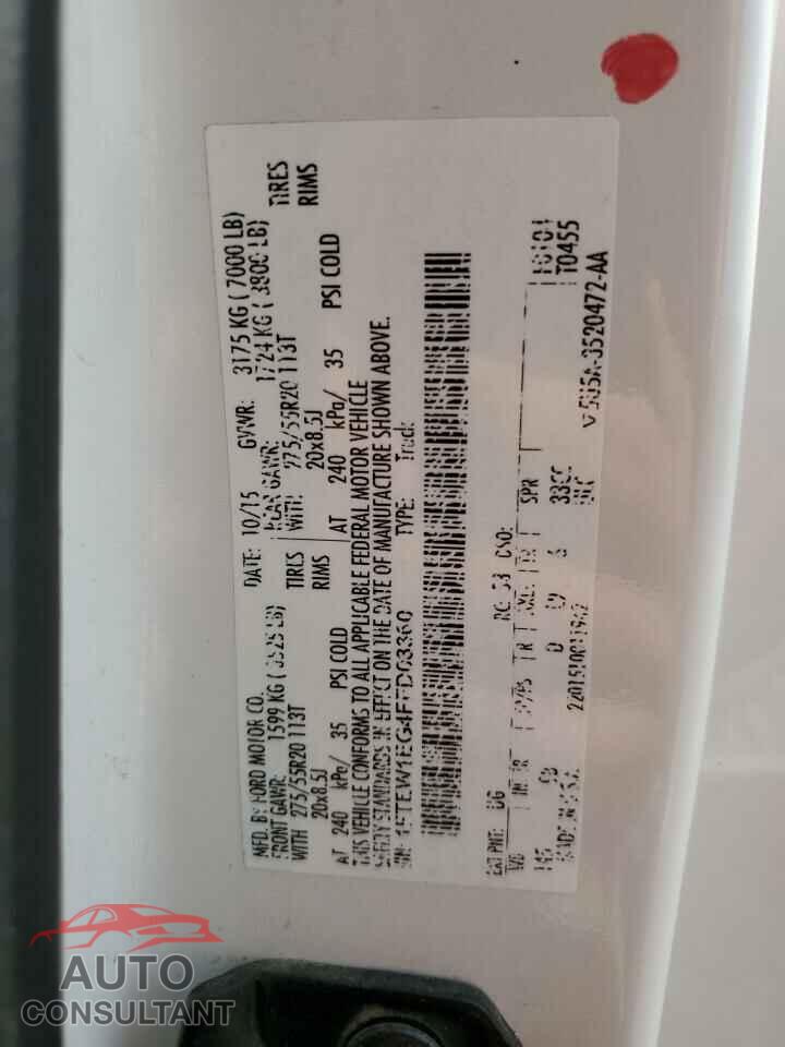 FORD F-150 2015 - 1FTEW1EG4FFD08360