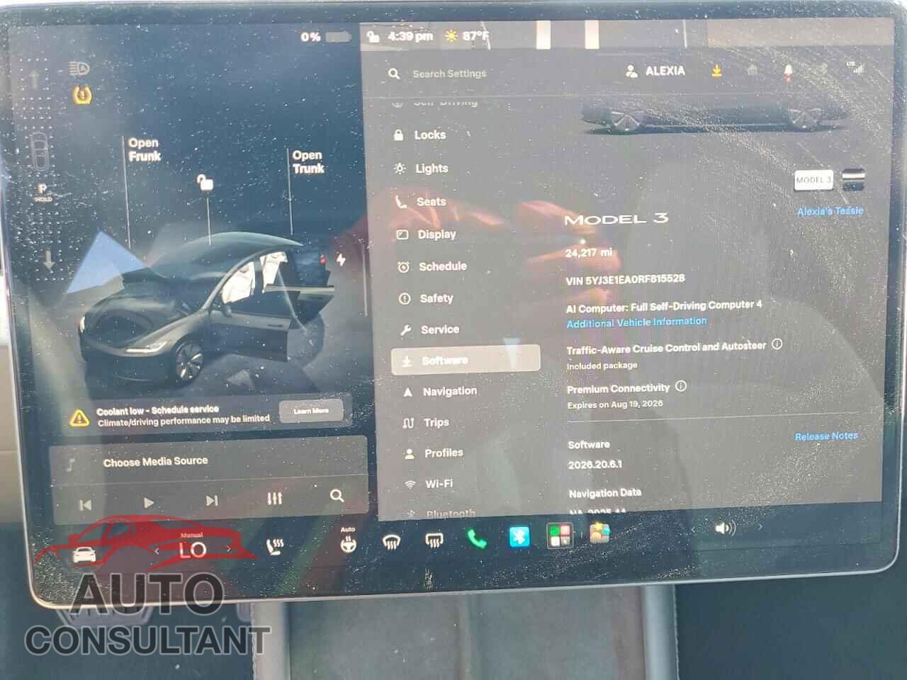 TESLA MODEL 3 2024 - 5YJ3E1EA0RF815528