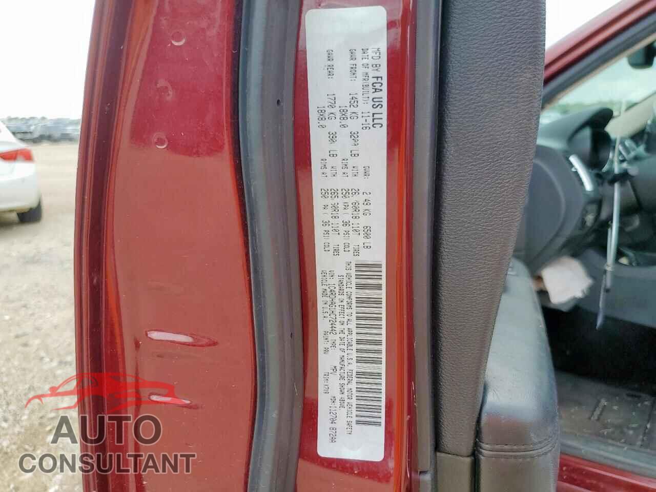 DODGE DURANGO 2017 - 1C4RDHAG1HC724442