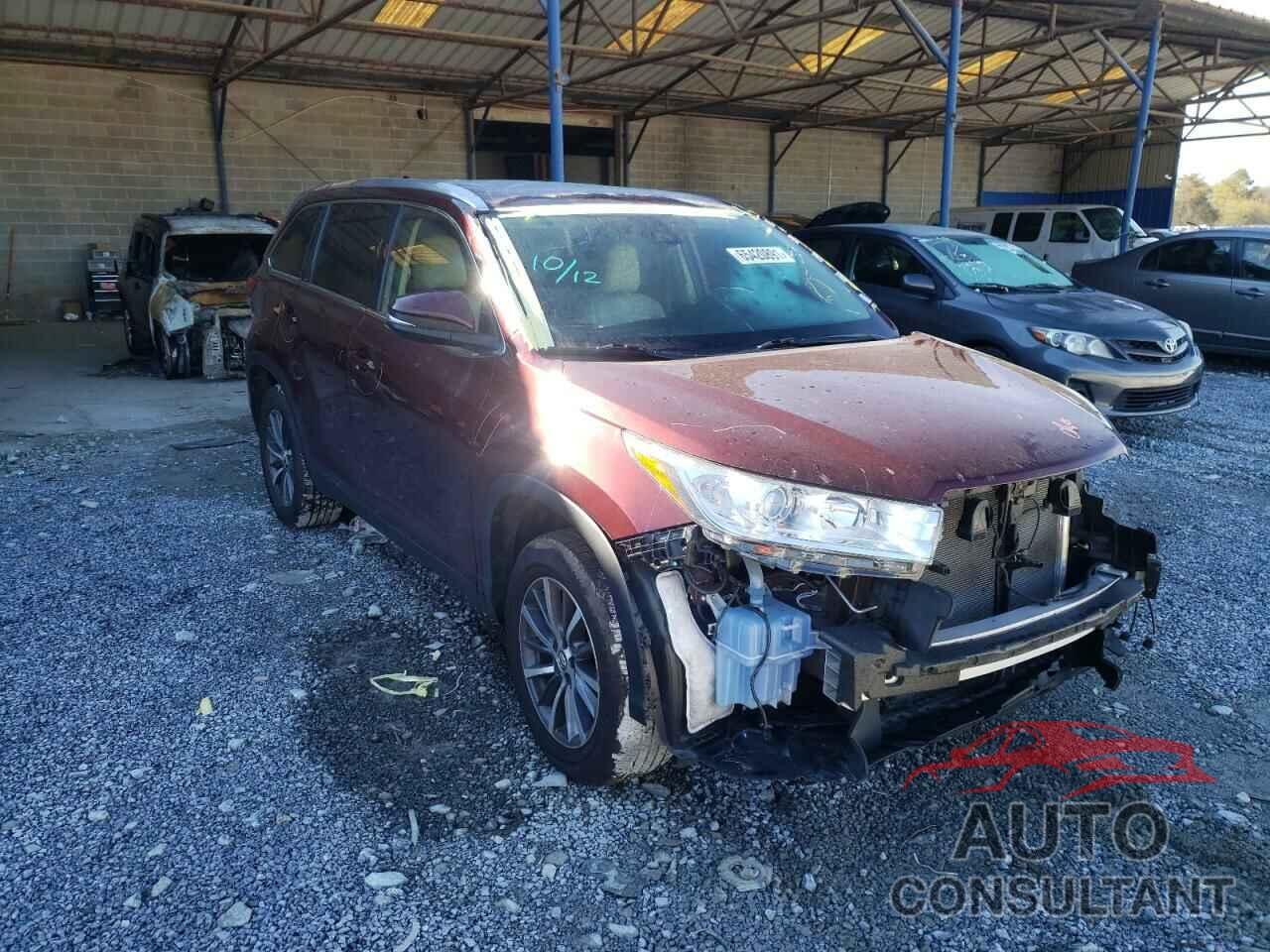 TOYOTA HIGHLANDER 2019 - 5TDKZRFH5KS292132