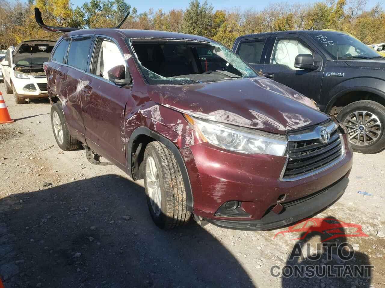 TOYOTA HIGHLANDER 2016 - 5TDZARFH4GS022287