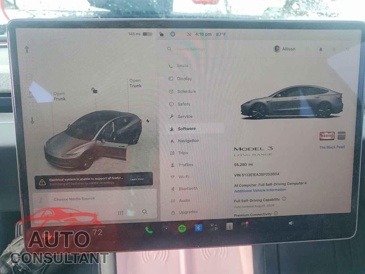 TESLA MODEL 3 2025 - 5YJ3E1EA3SF053804