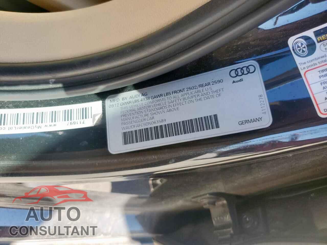 AUDI A6 2013 - WAUDFAFC5DN063589