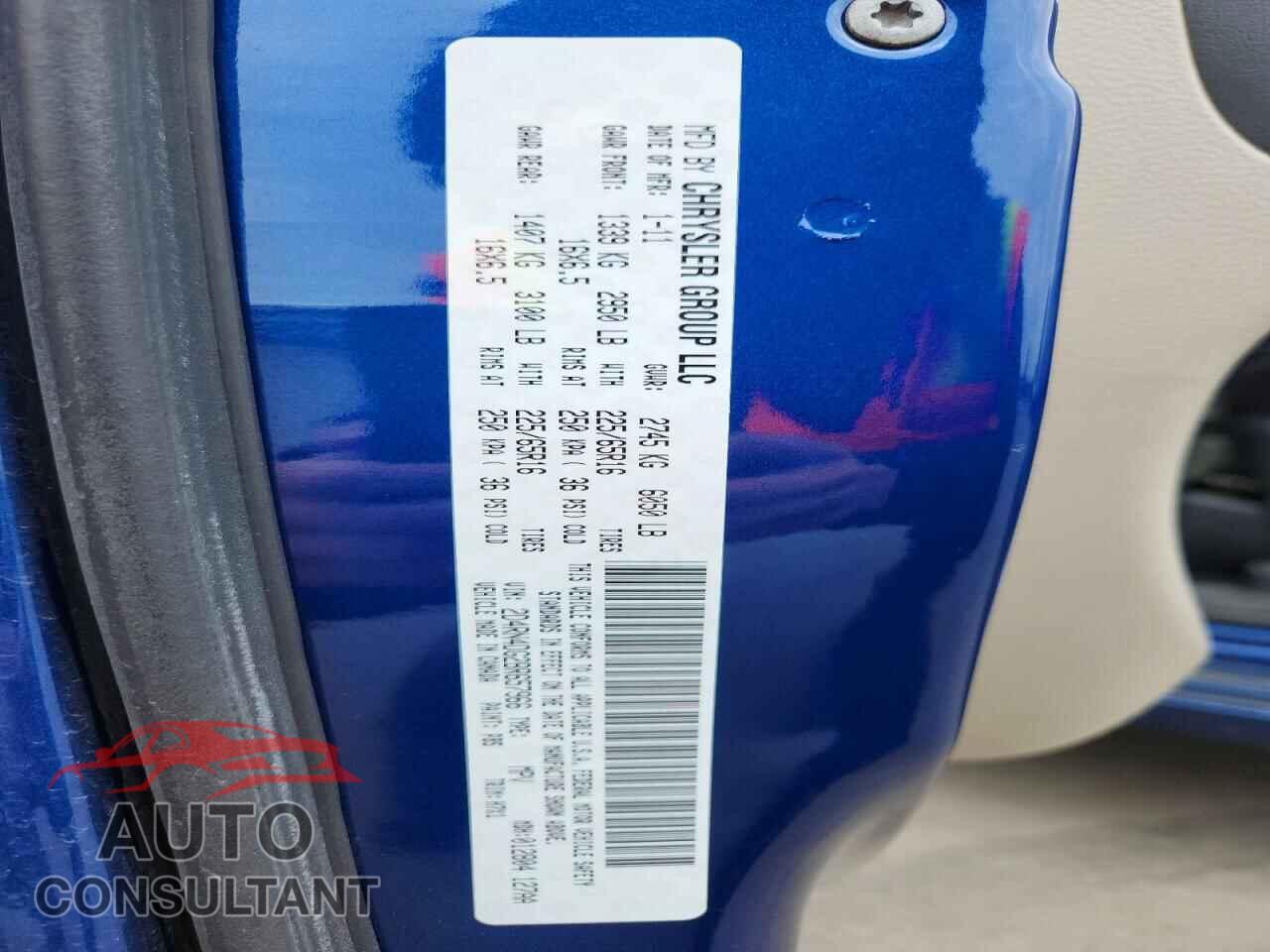 DODGE CARAVAN 2011 - 2D4RN4DG2BR657966