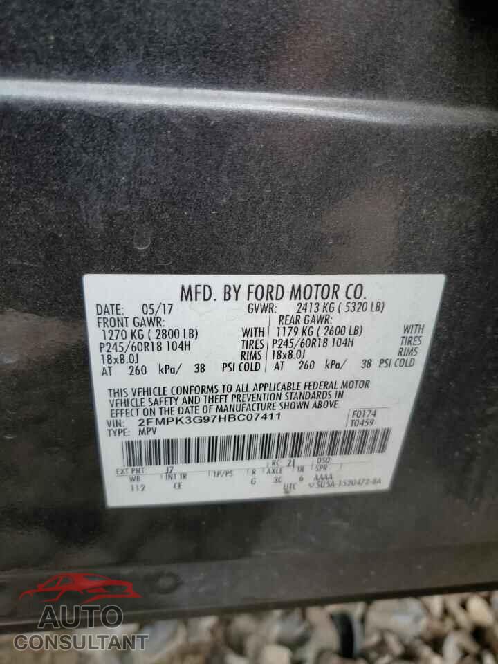 FORD EDGE 2017 - 2FMPK3G97HBC07411