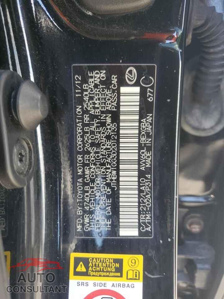 LEXUS ES300 2013 - JTHBW1GG3D2012135