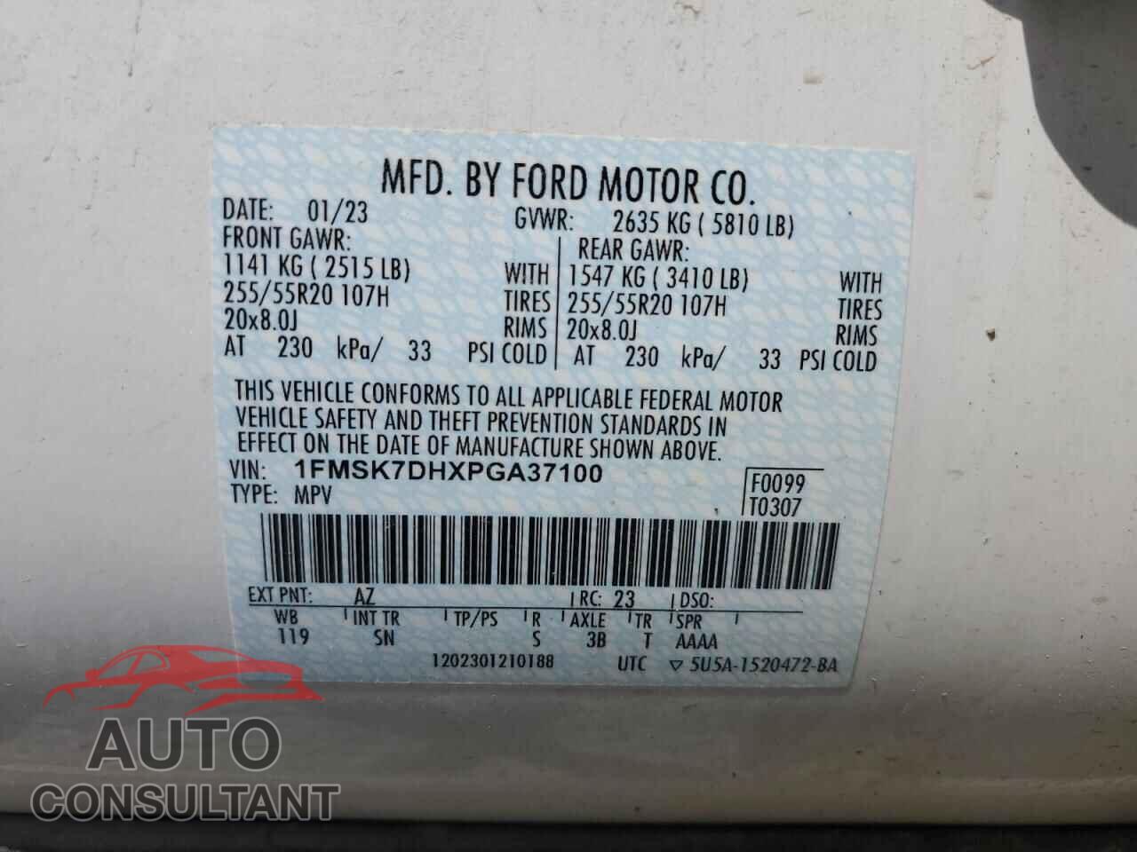FORD EXPLORER 2023 - 1FMSK7DHXPGA37100