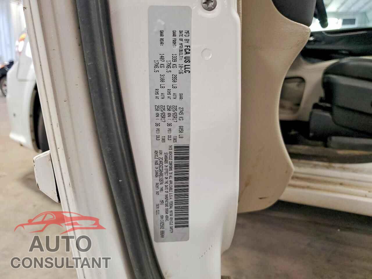 DODGE CARAVAN 2017 - 2C4RDGCG0HR616974