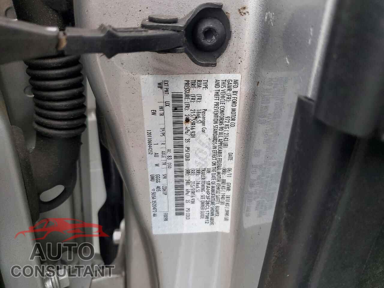 FORD FOCUS 2012 - 1FAHP3F28CL179812