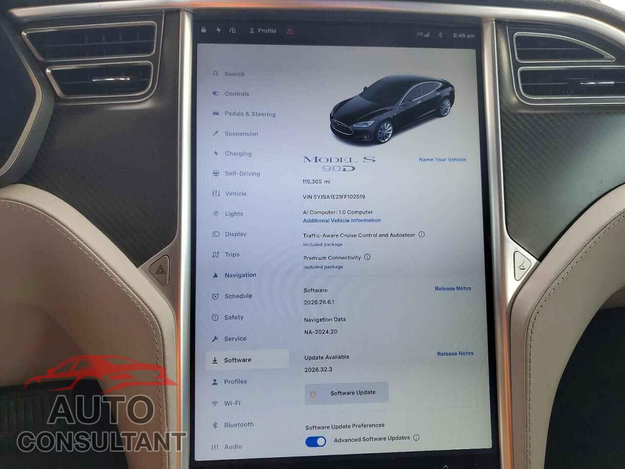 TESLA MODEL S 2015 - 5YJSA1E21FF102519