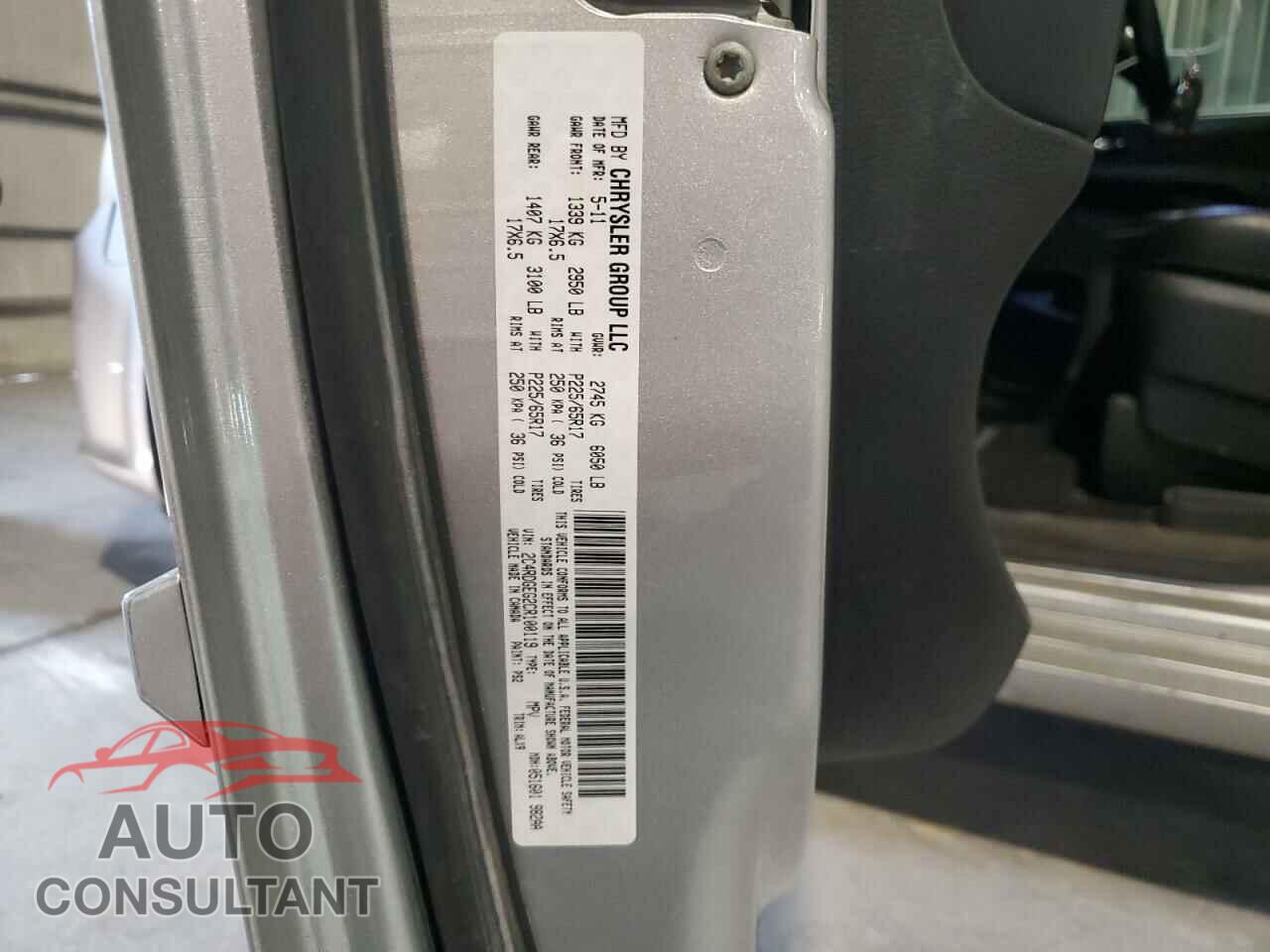 DODGE CARAVAN 2012 - 2C4RDGEG2CR100119