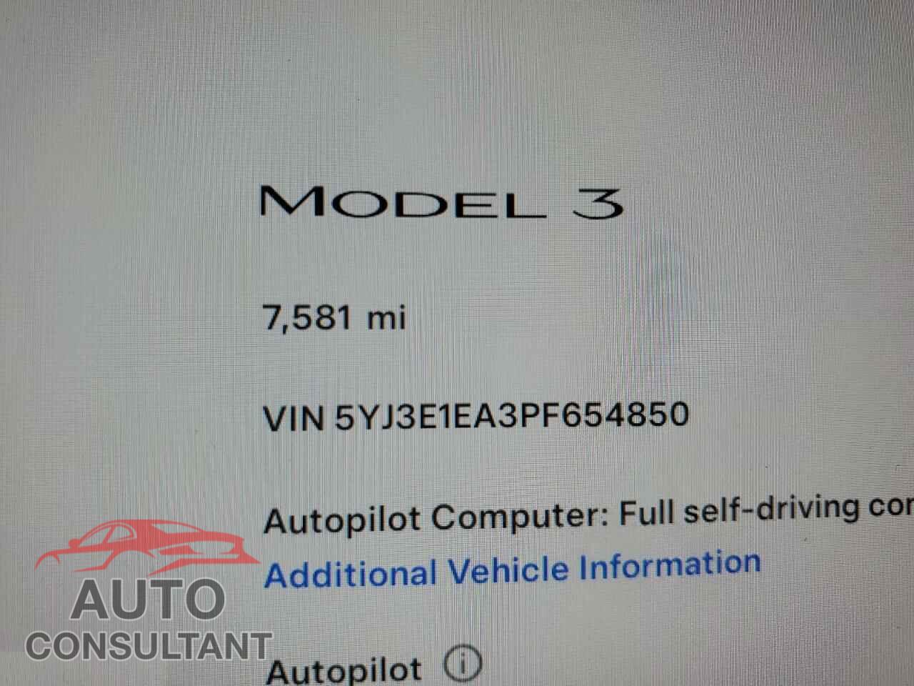 TESLA MODEL 3 2023 - 5YJ3E1EA3PF654850