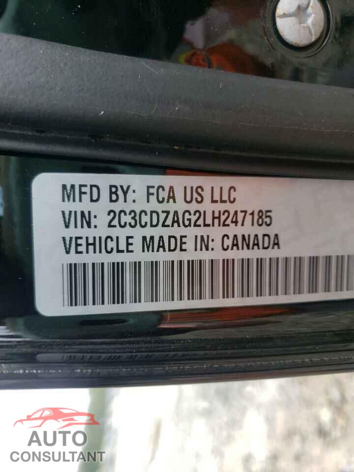 DODGE CHALLENGER 2020 - 2C3CDZAG2LH247185