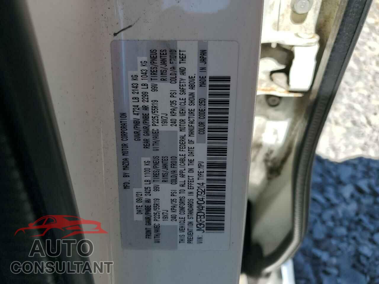 MAZDA CX-5 2021 - JM3KFBDM4M0479214