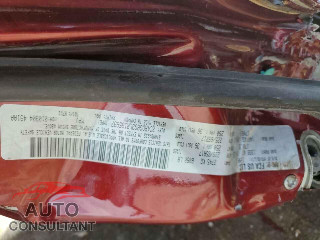 DODGE CARAVAN 2020 - 2C4RDGBG3LR155697