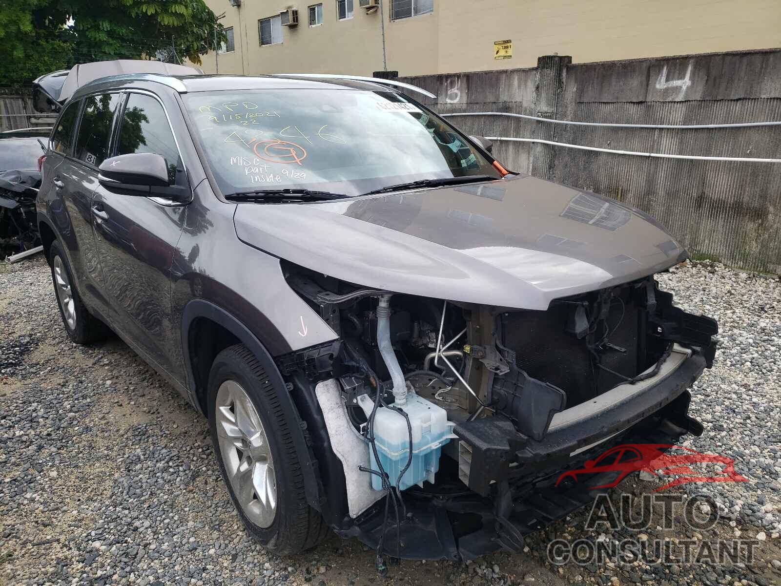 TOYOTA HIGHLANDER 2017 - 5TDYZRFH5HS234346