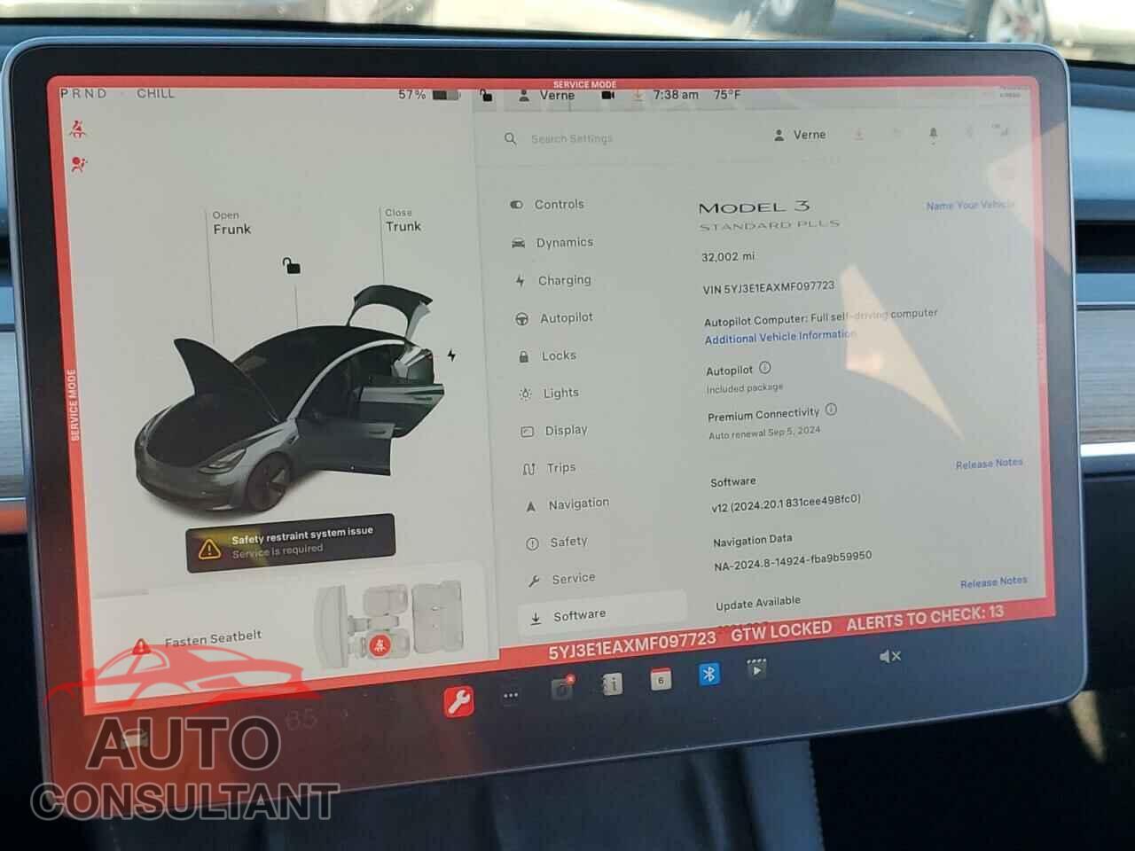 TESLA MODEL 3 2021 - 5YJ3E1EAXMF097723