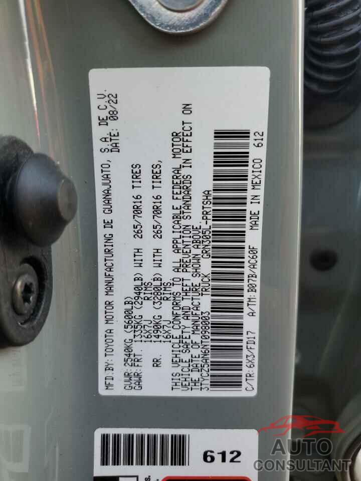TOYOTA TACOMA 2022 - 3TYCZ5AN6NT098003