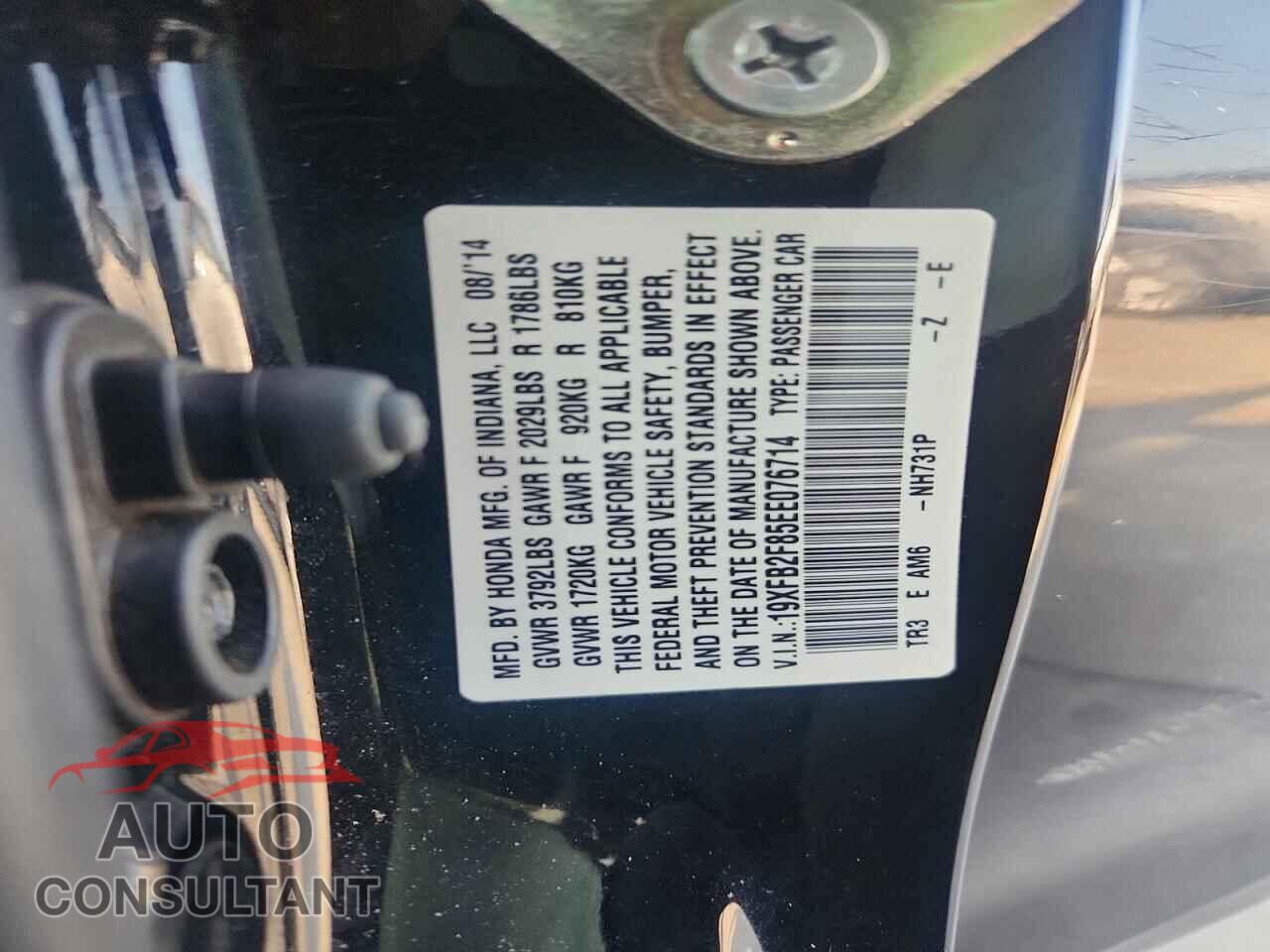 HONDA CIVIC 2014 - 19XFB2F85EE076714
