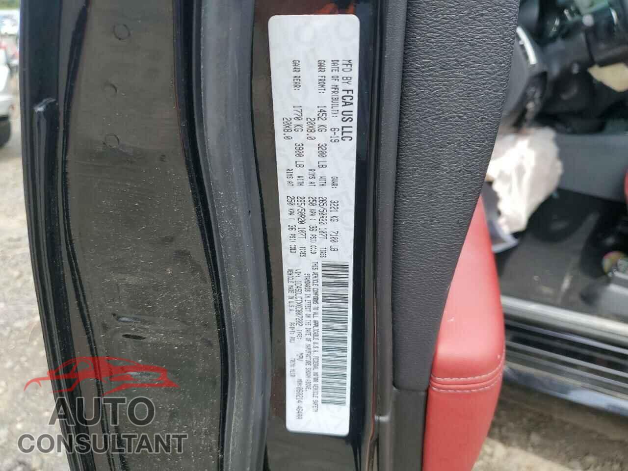 DODGE DURANGO 2019 - 1C4SDJCTXKC807202