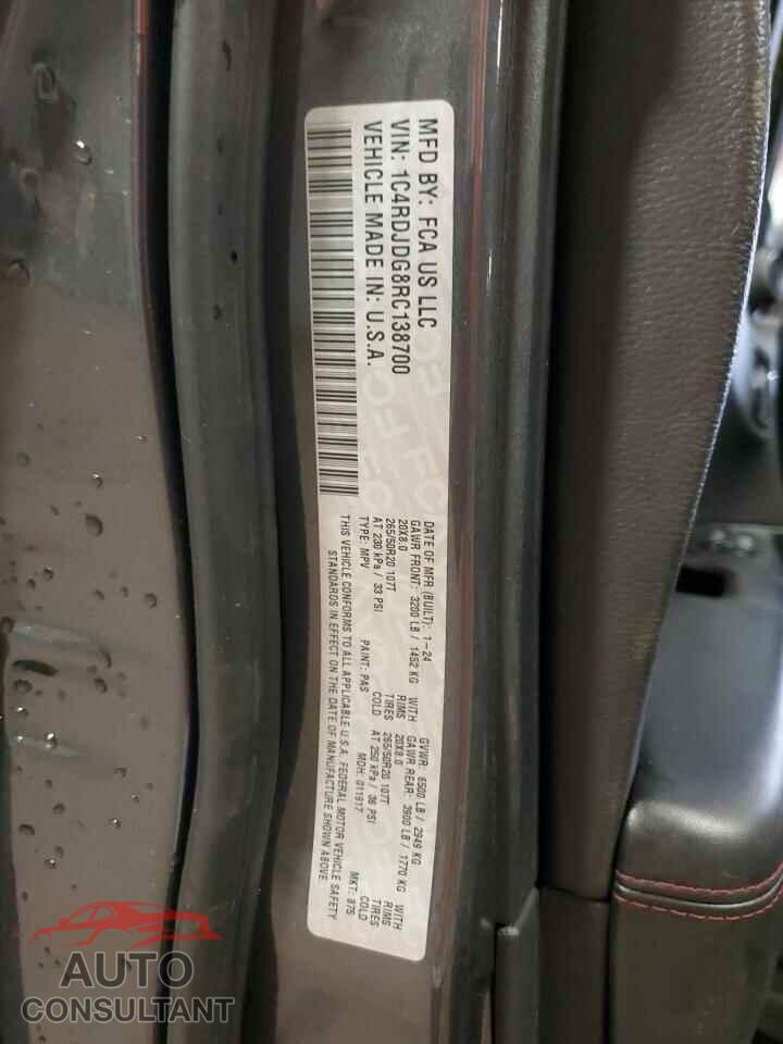 DODGE DURANGO 2024 - 1C4RDJDG8RC138700