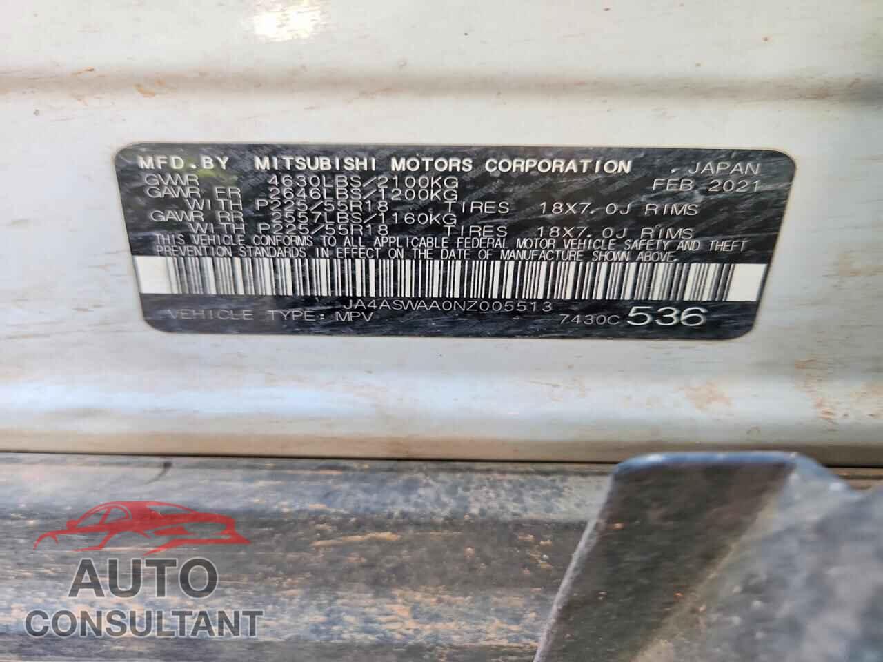 MITSUBISHI ECLIPSE 2022 - JA4ASWAA0NZ005513